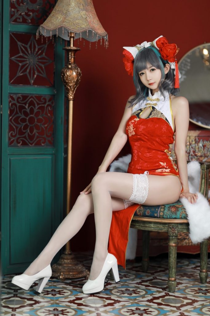 51酱 碧蓝航线-柴郡新春旗袍[12P-54MB]-玩偶屋