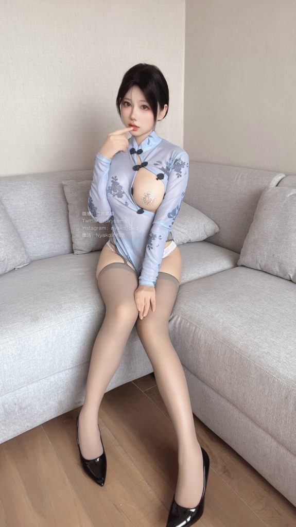 Nyako喵子 NO.073 自撮り31 灰丝旗袍[55P1V-649MB]VIP-玩偶屋